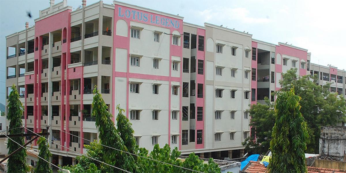 An apartment complex in Vijayawada city